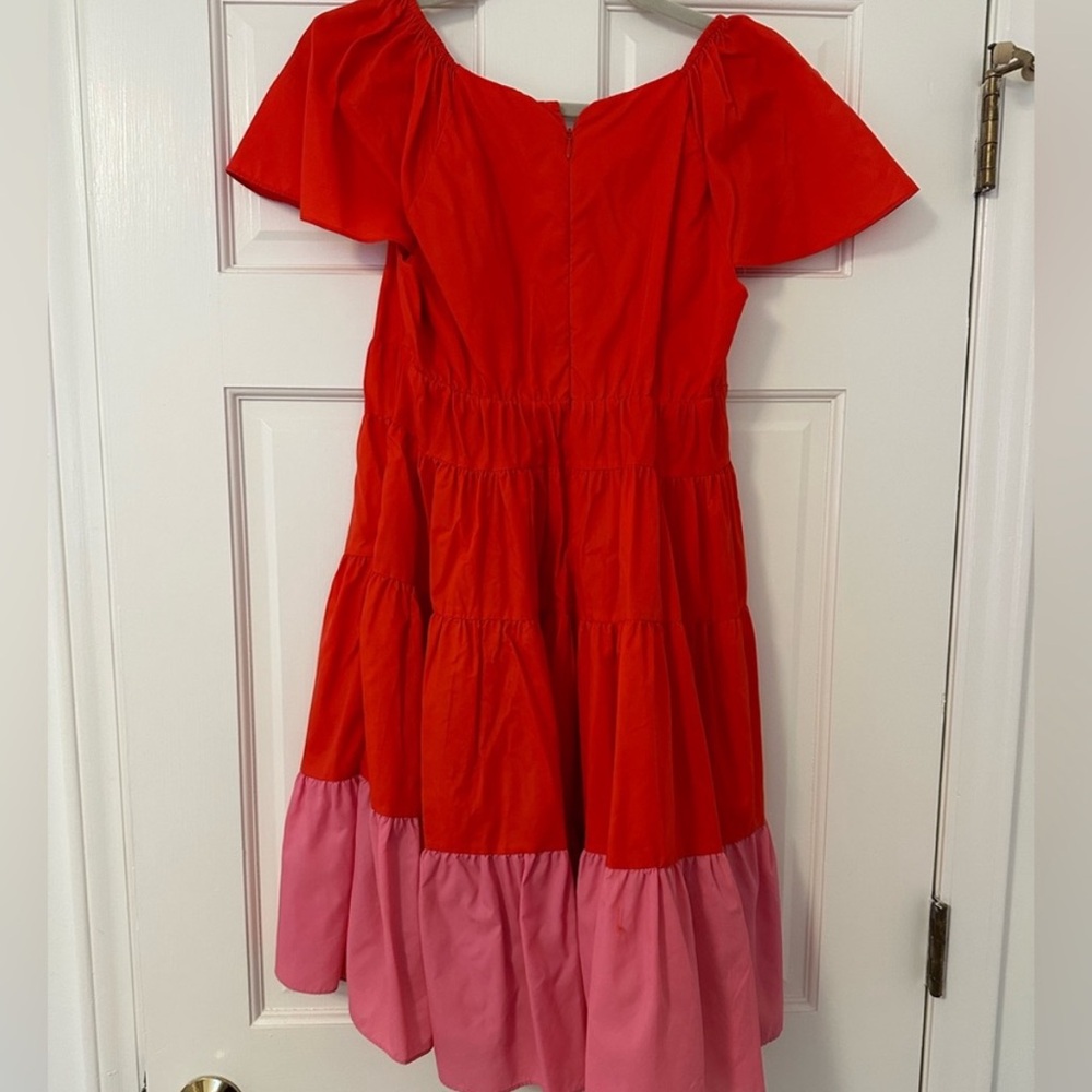 STAUD Red/Pink Corsica Mini Dress - Picture 6 of 6